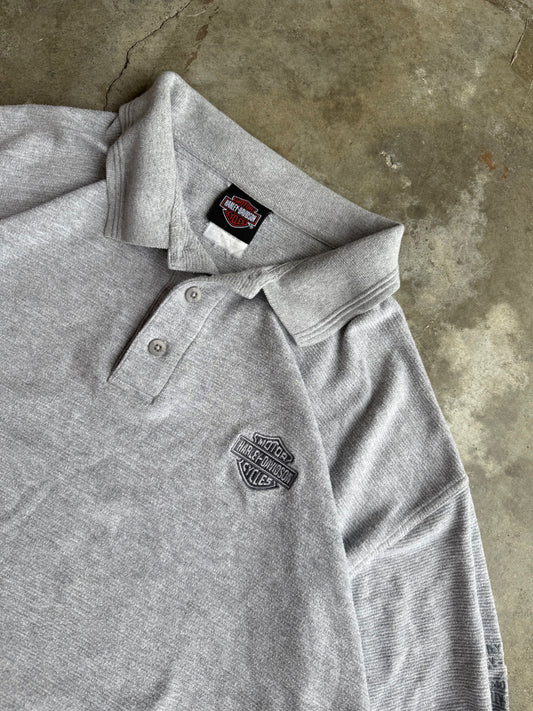 (XL) 00s Harley Longsleeve Polo