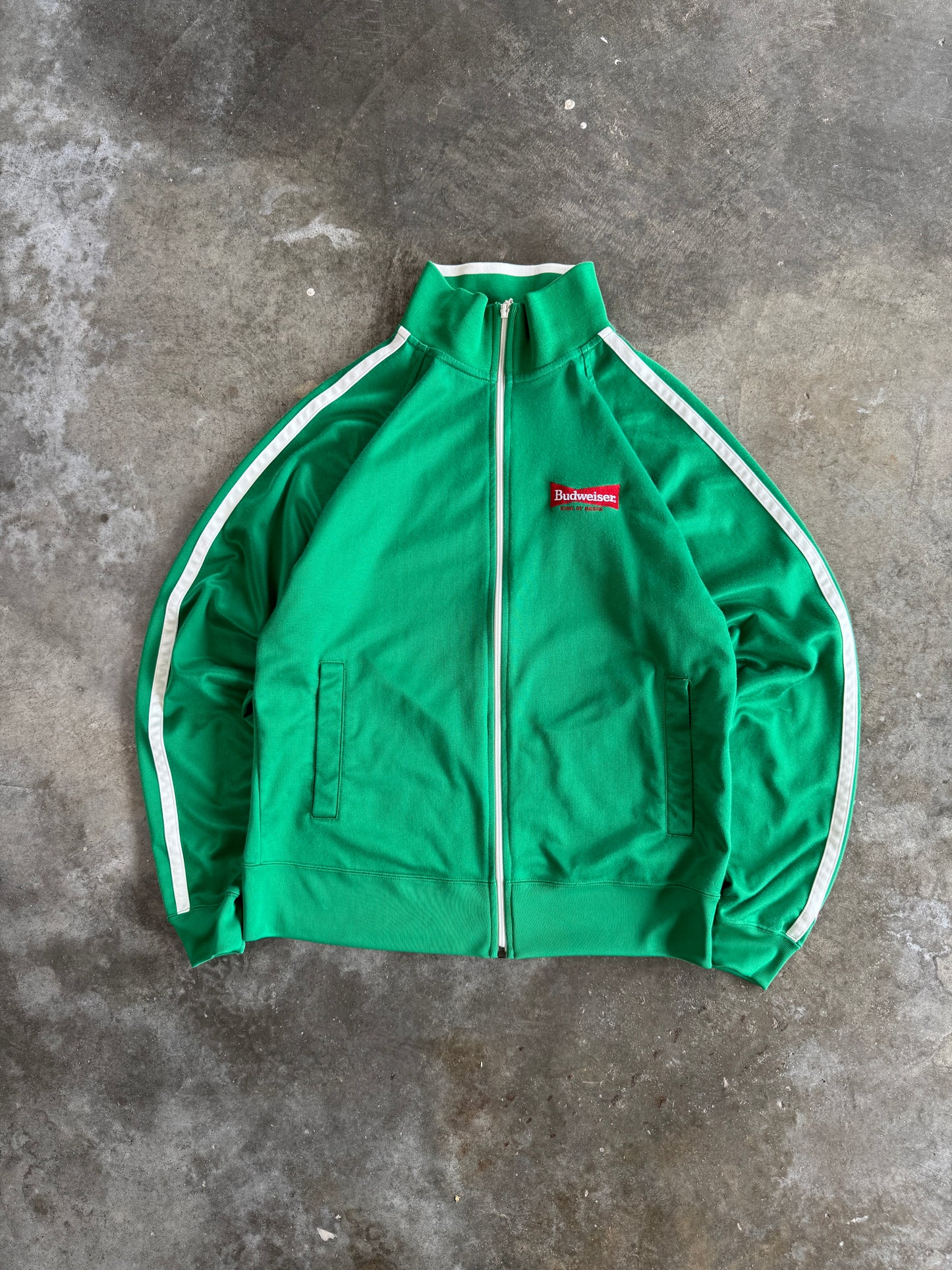(L) Vintage Budweiser Zip-Up Jacket