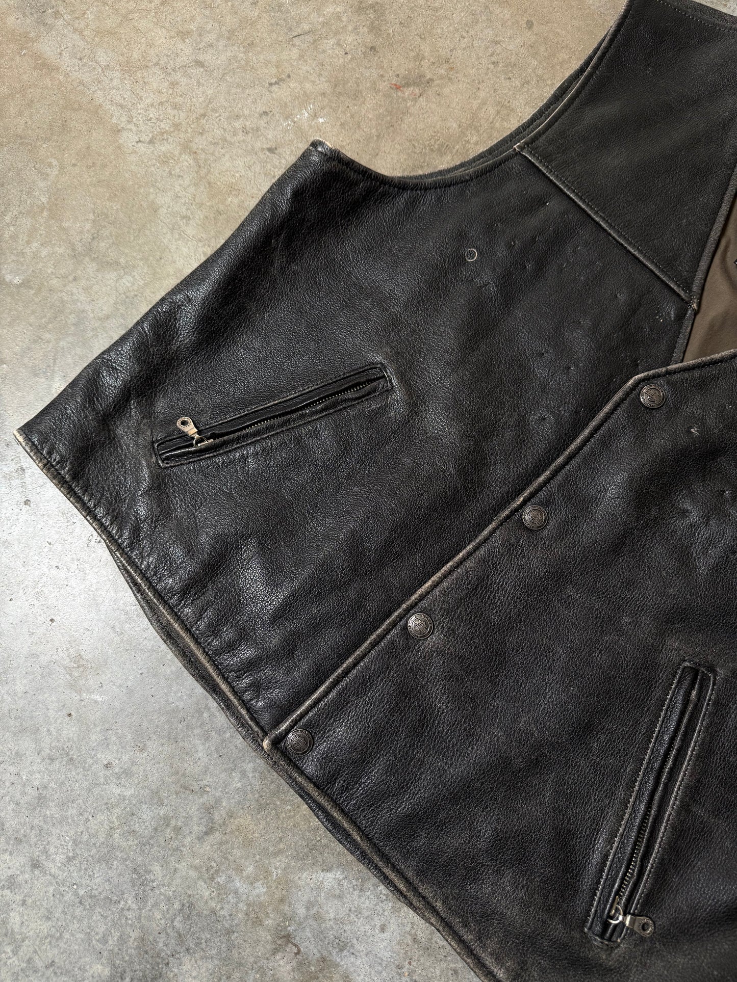 (XXL) Harley Davidson Leather Vest