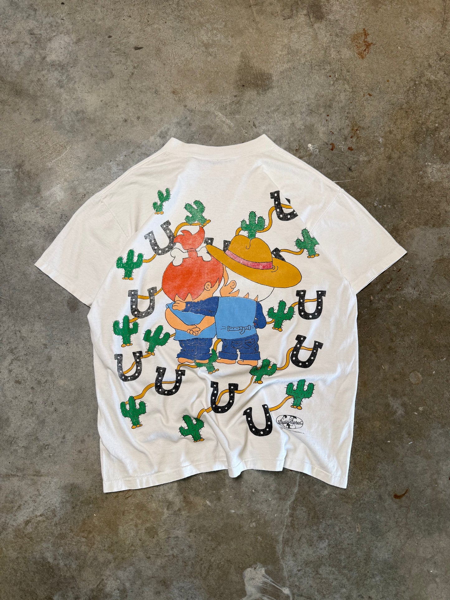 (L) Vintage Flintstones Western AOP Tee
