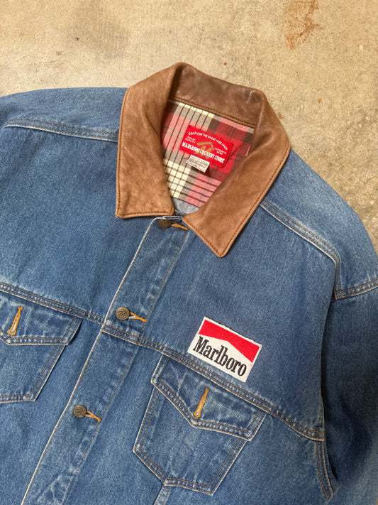 (L) Vintage Marlboro Denim Jacket