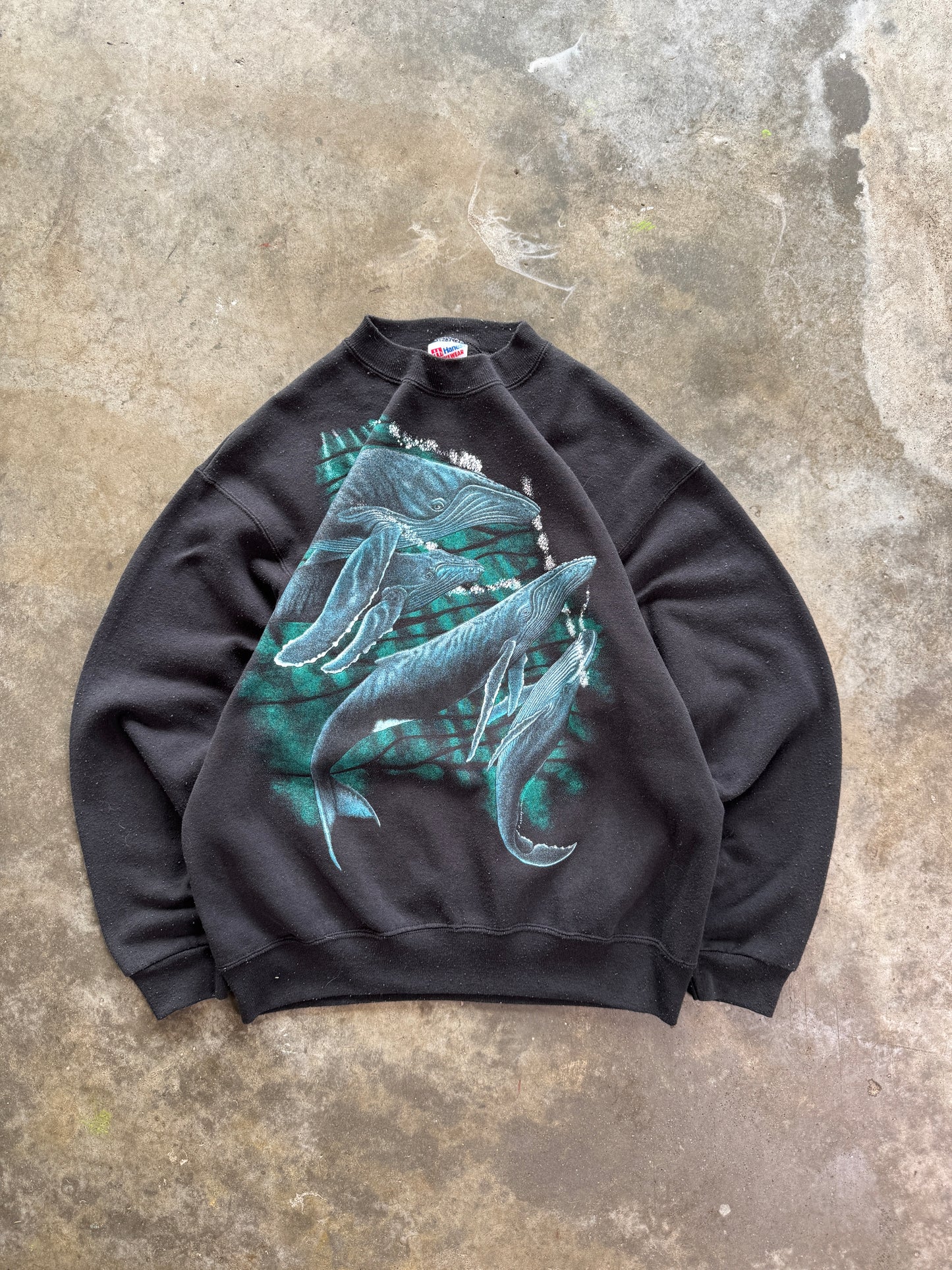 (L) Vintage Whales Sweatshirt