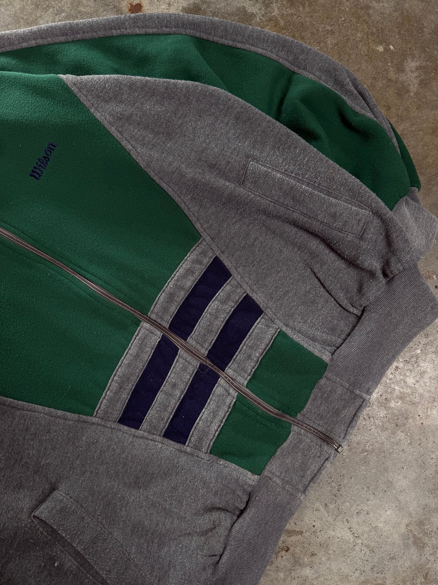 (L) Vintage Wilson Zip-Up