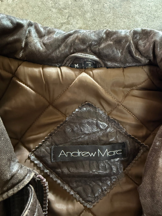 (M) Vintage Andrew Marc USA Leather Jacket