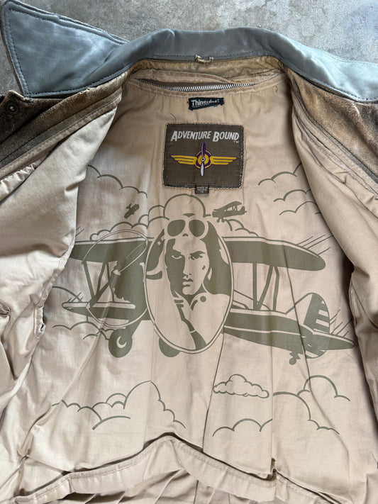(S) Vintage Adventure Bound Leather Jacket