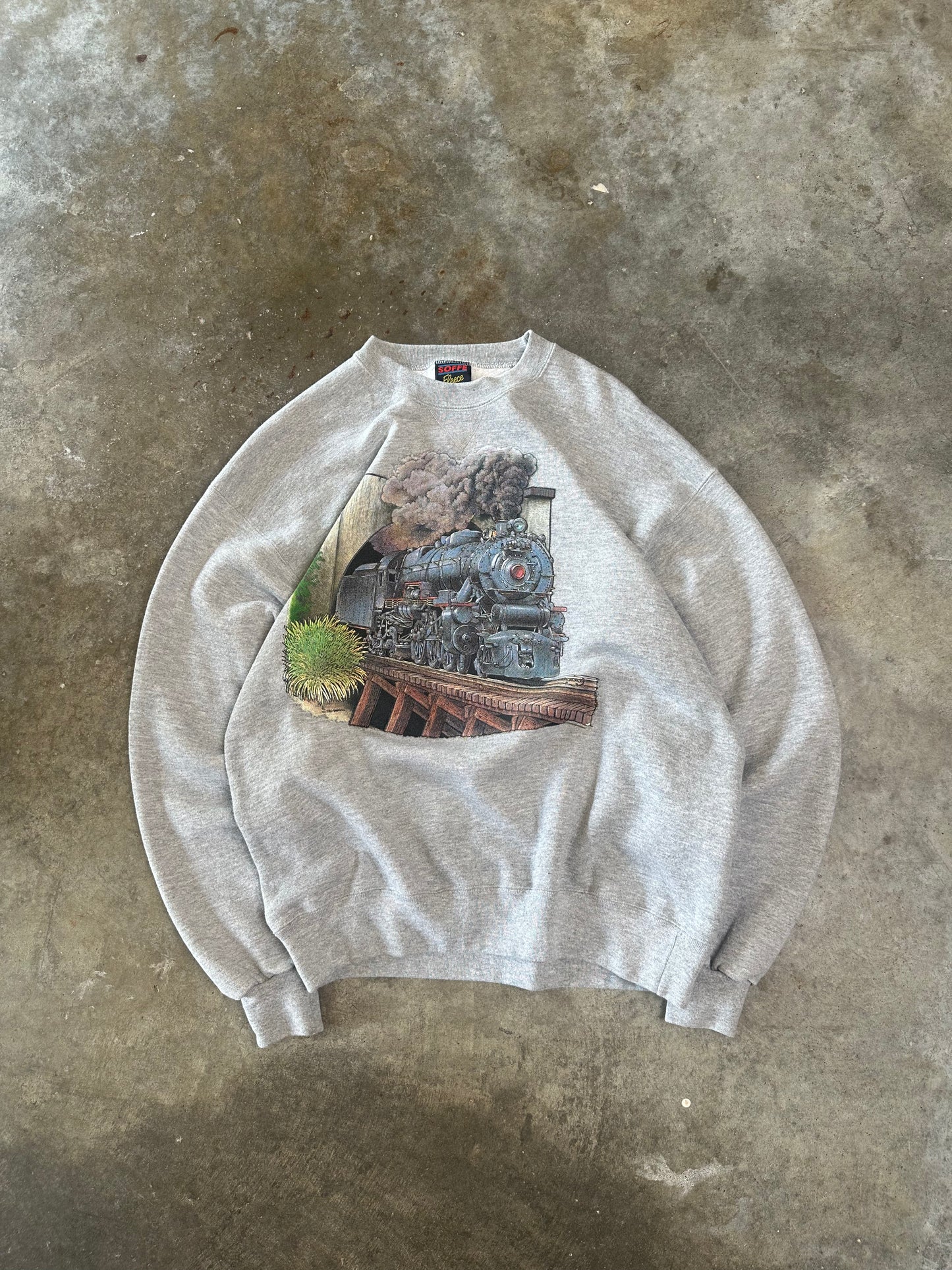 (L) Vintage Train Sweatshirt