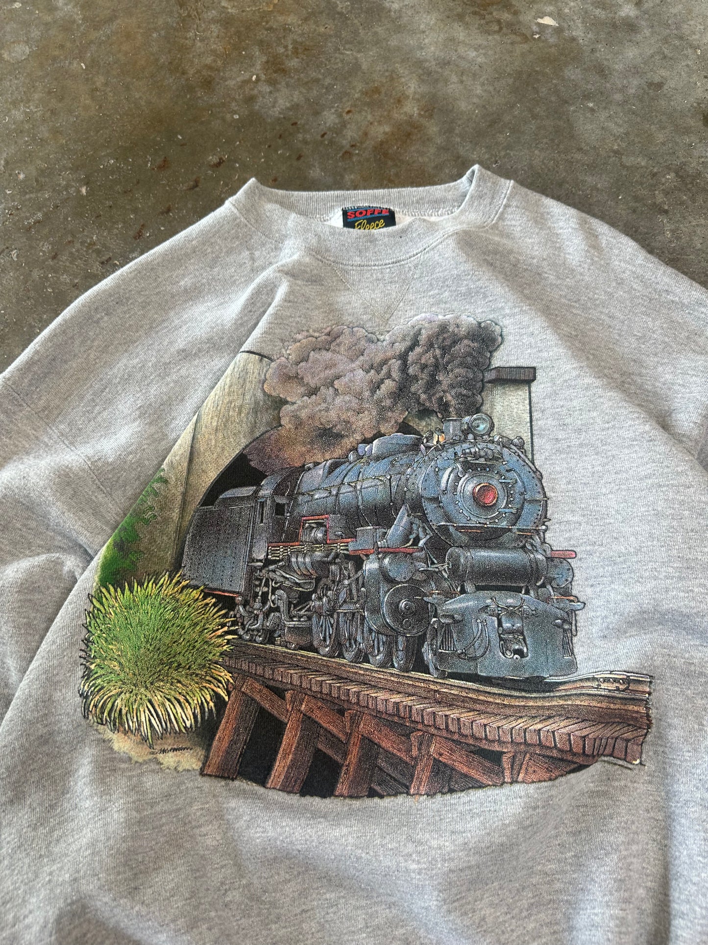 (L) Vintage Train Sweatshirt