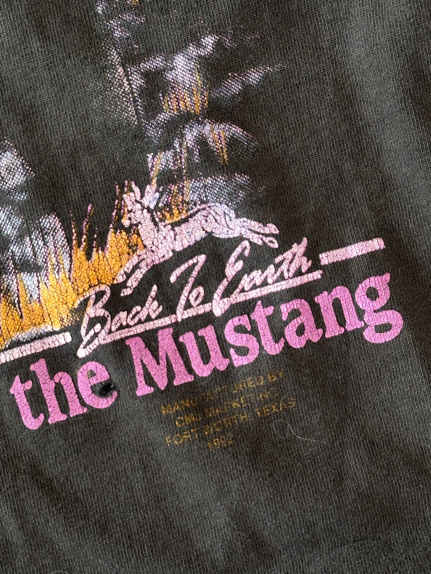 (XL) Vintage Faded Mustang Nature Tee