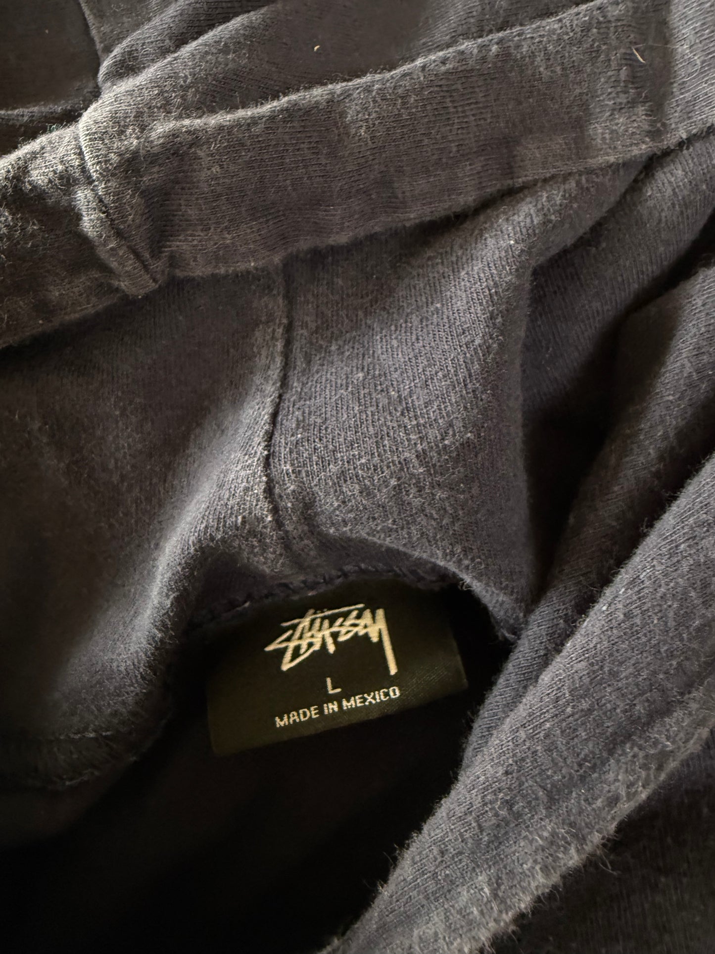 (L) 00s Stussy Y2K Hooded Longsleeve