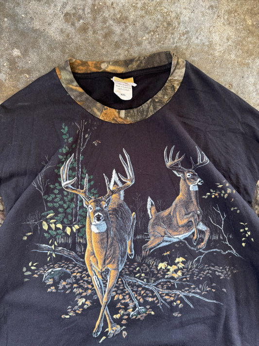 (XXL) Vintage Camo Deer Longsleeve