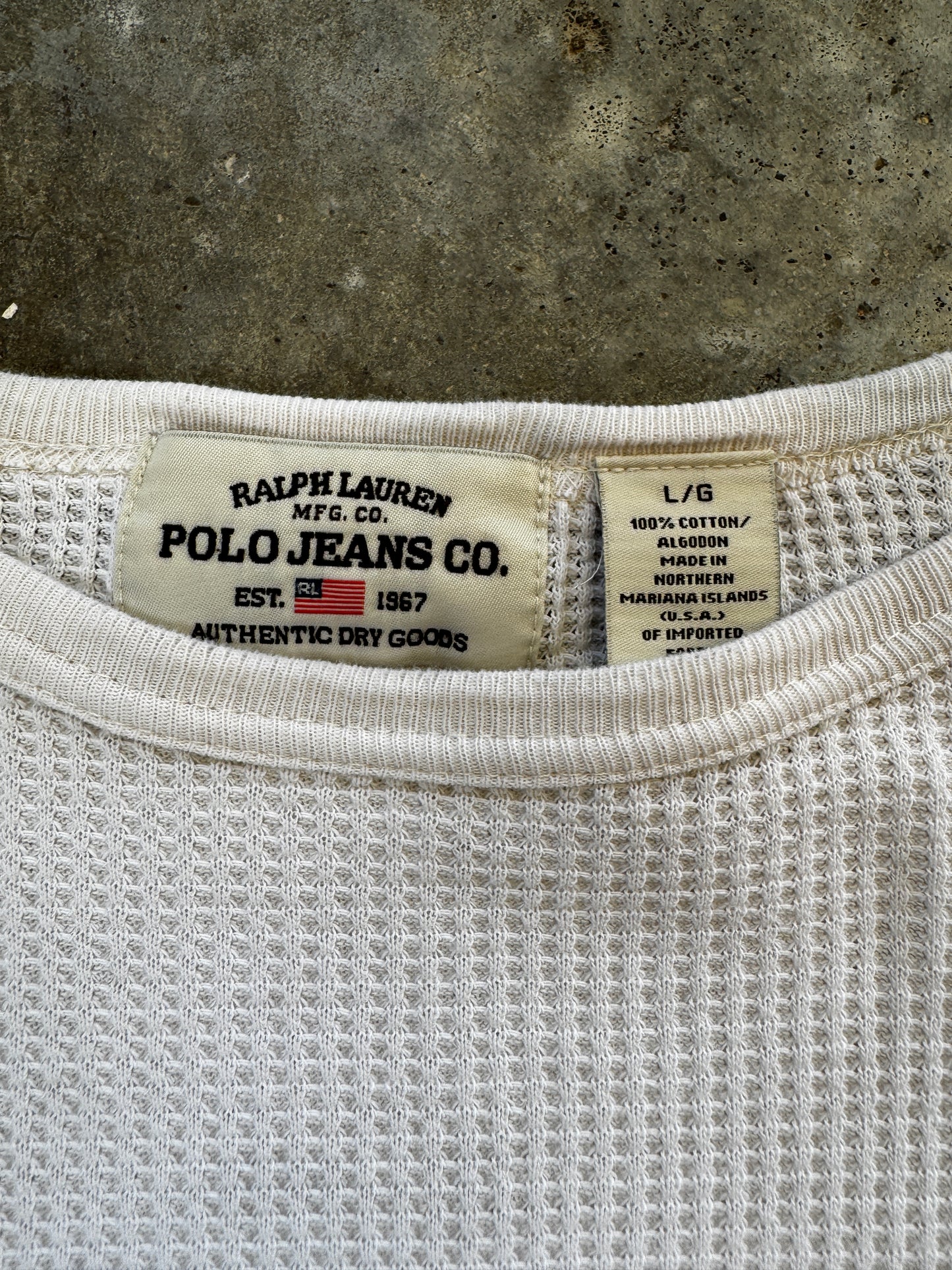 (L) Vintage Polo Thermal Longsleeve