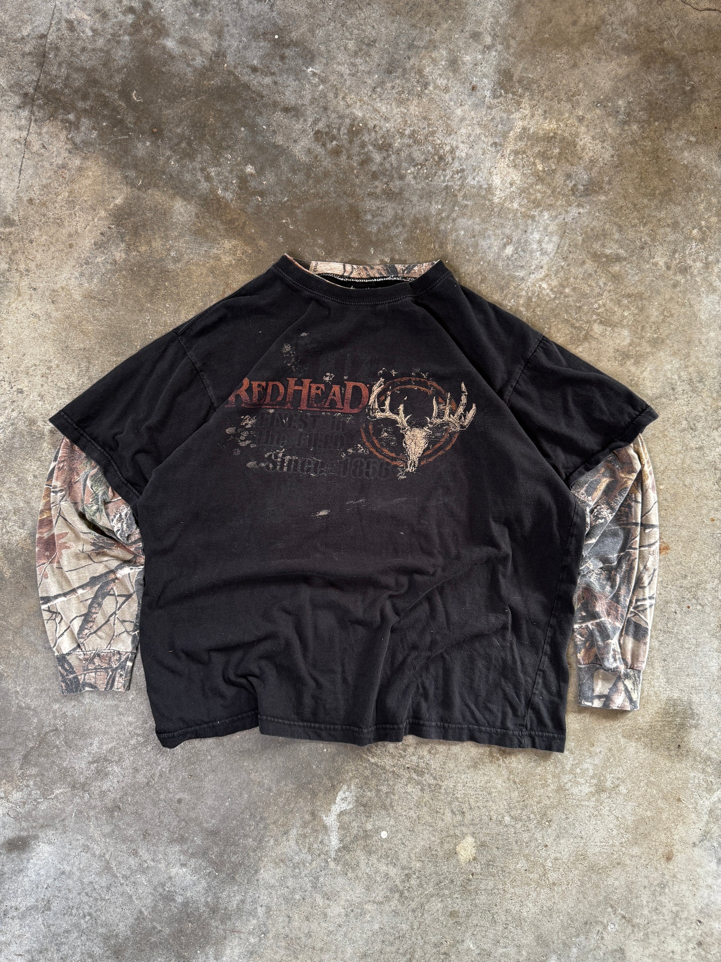 (XL) 00s Camo Longsleeve Tee