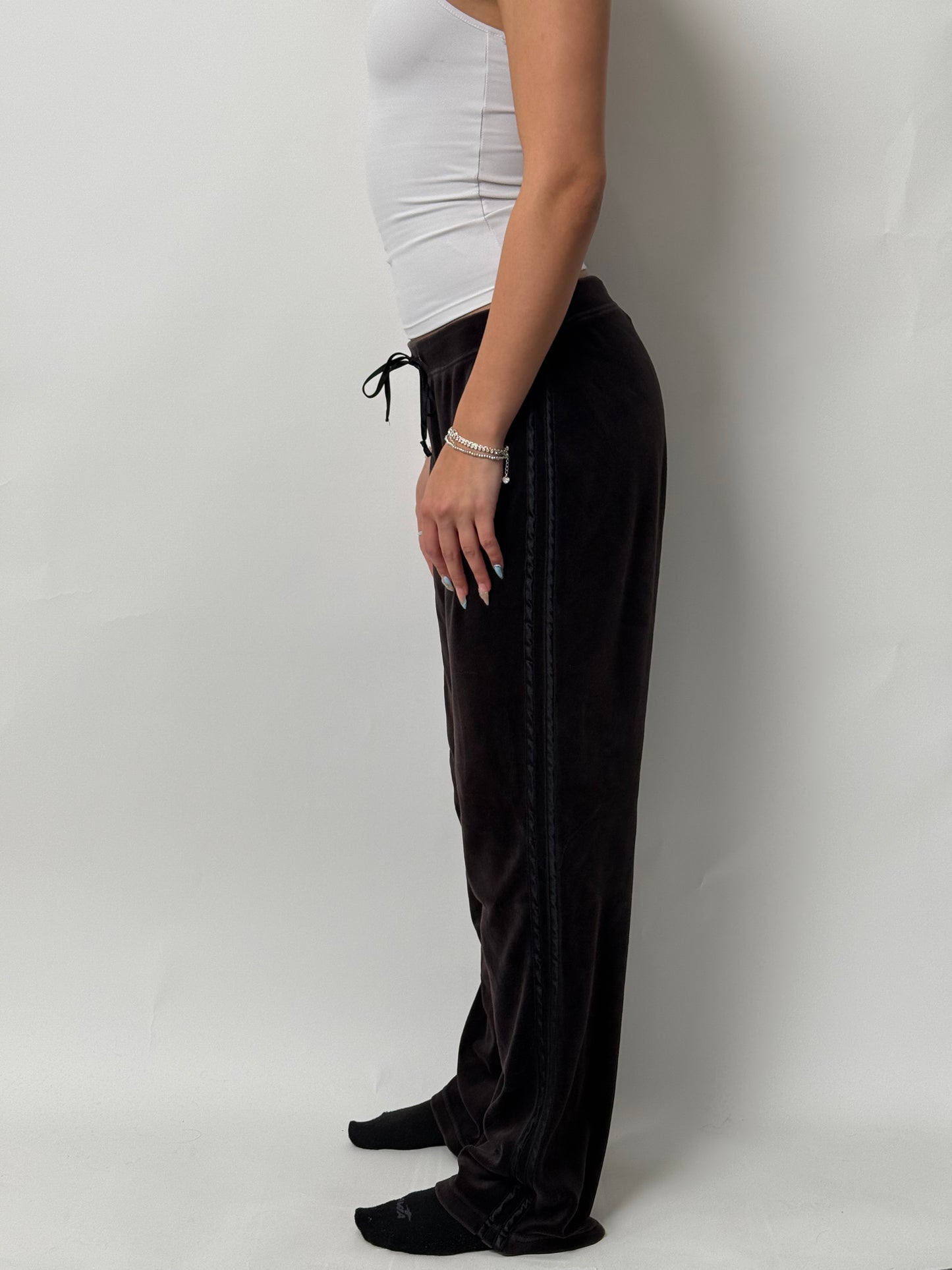 (M) 00s St Johns Bay Velour Track Pants