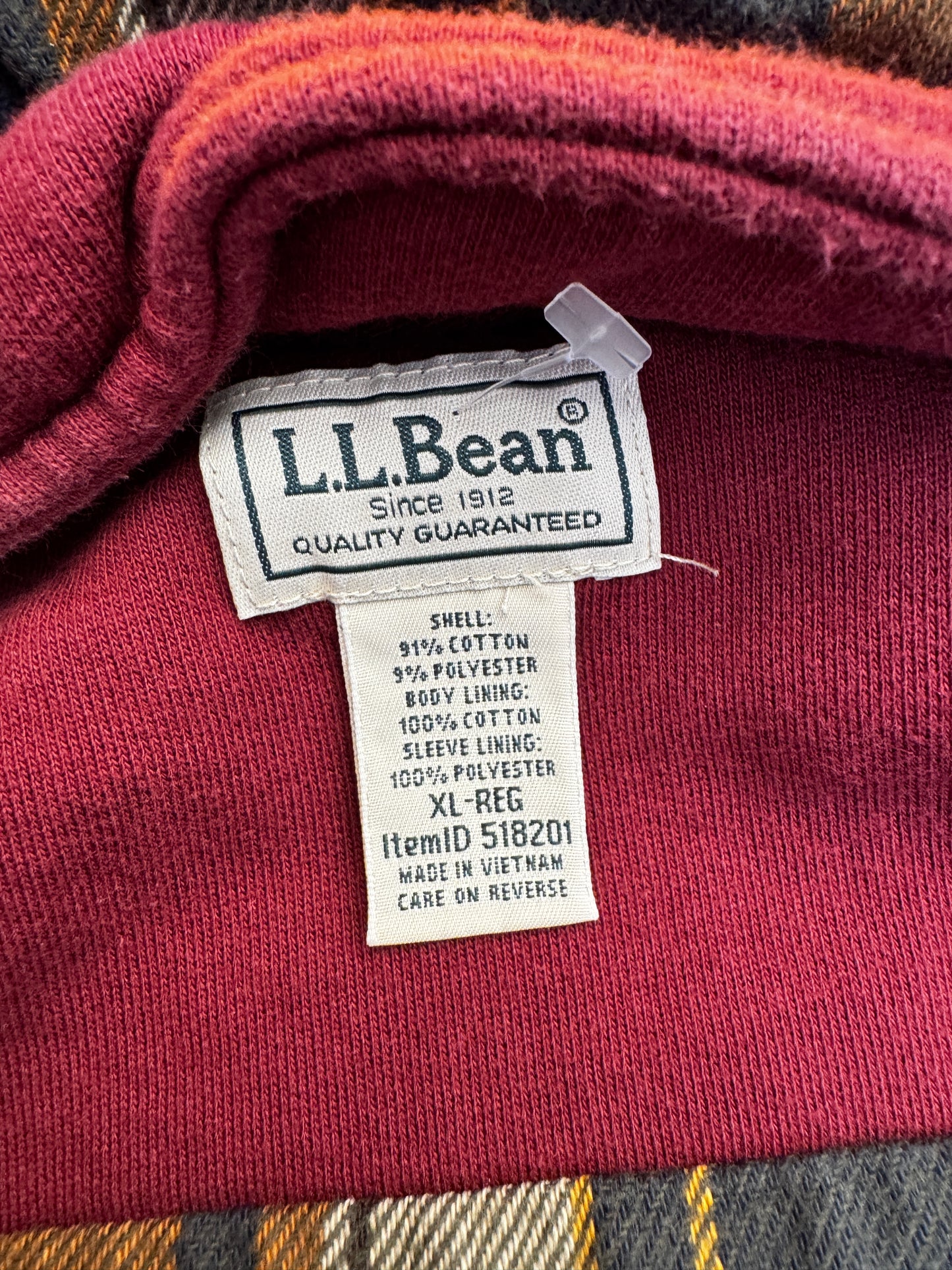 (XL) Vintage L.L. Bean Quarter-Zip Hoodie