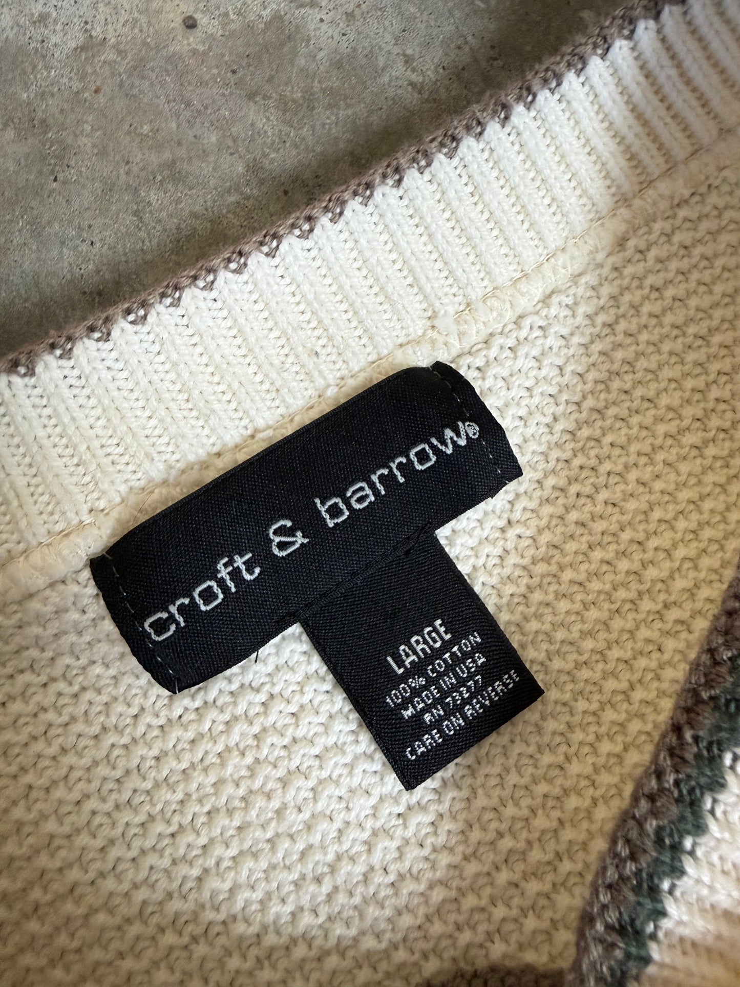 (L) Vintage Deer Embroidered Sweatshirt