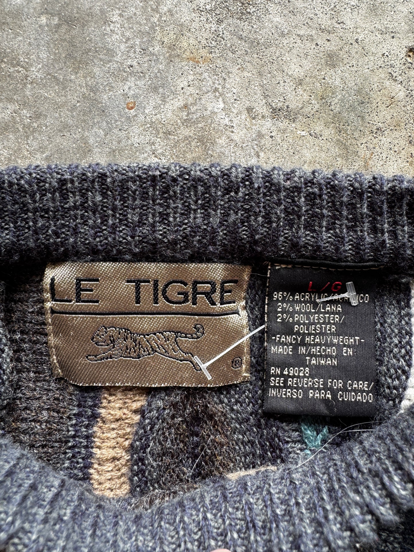 (L) Vintage Coogi-Like Sweater