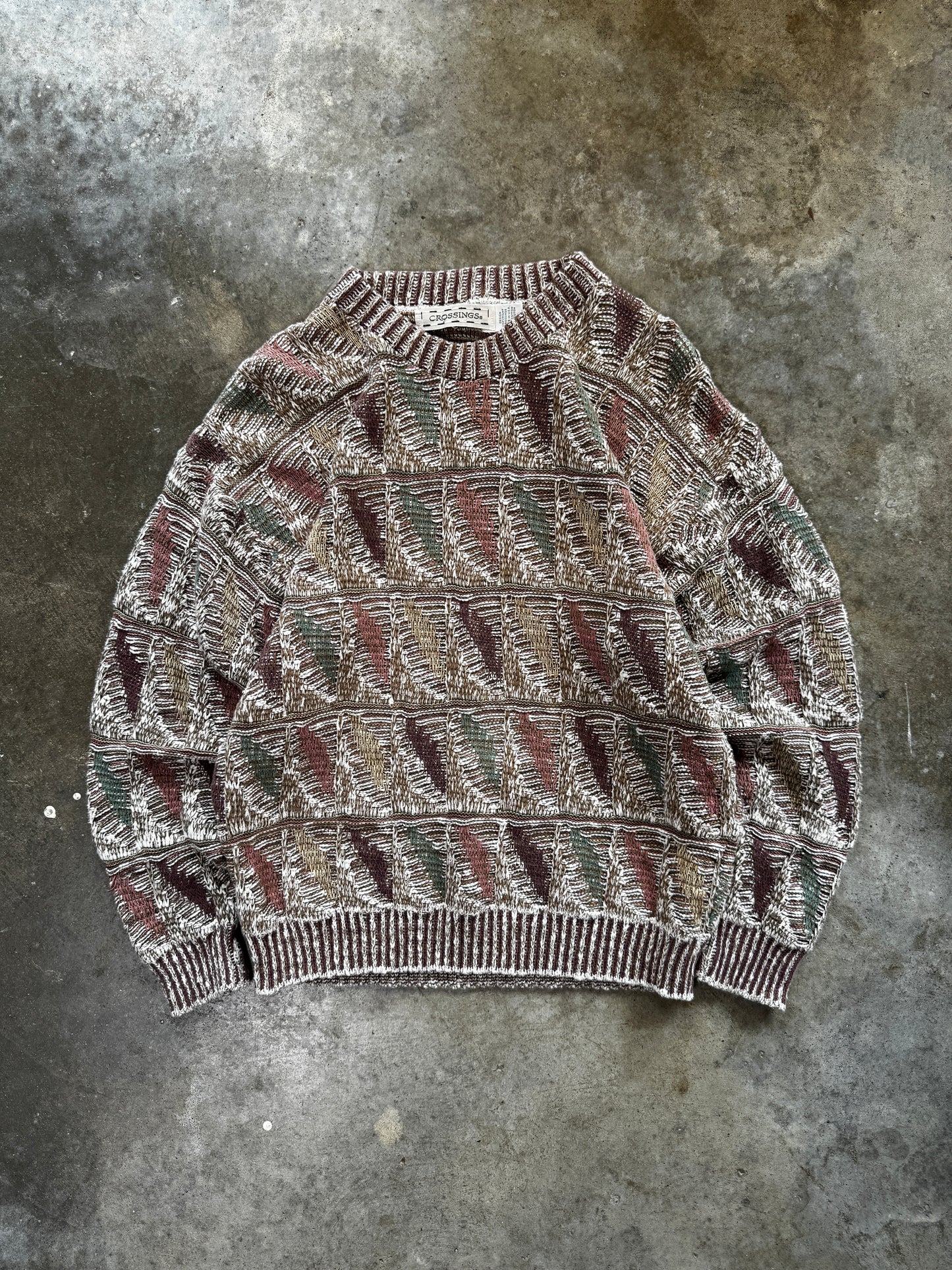 (L) Vintage Crossings Knit Sweater