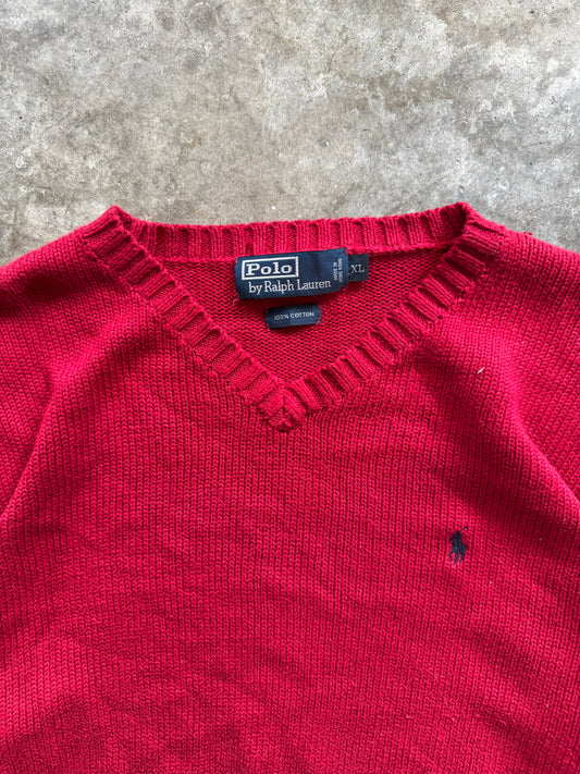 (XL) Vintage Polo Knit Sweater