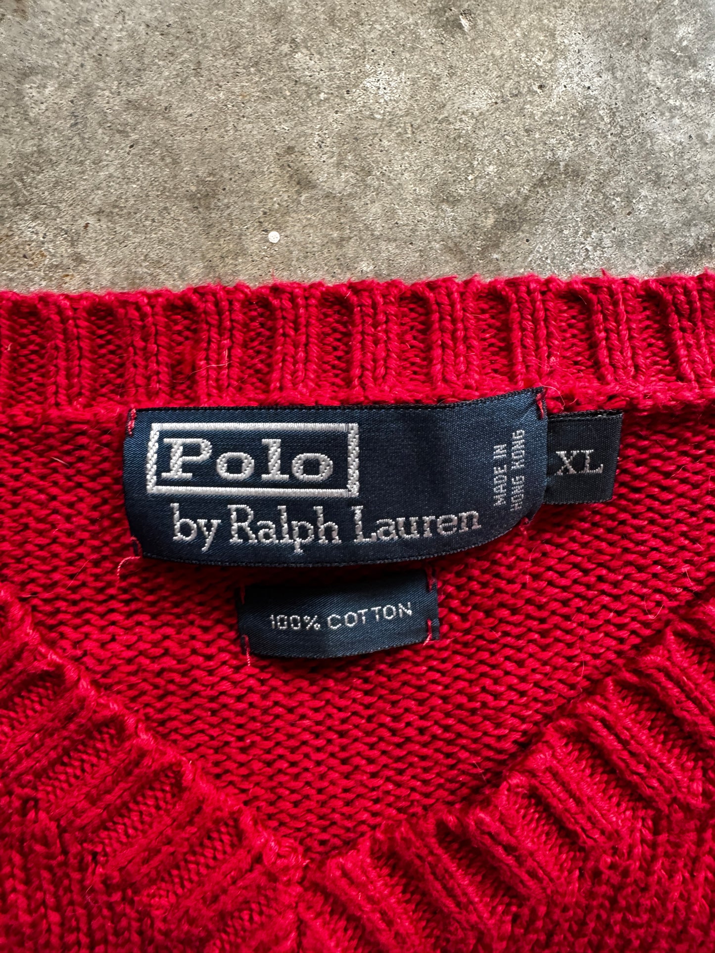 (XL) Vintage Polo Knit Sweater