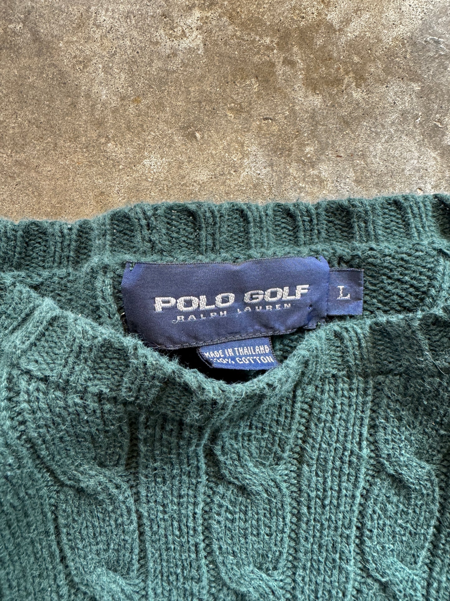 (L) Vintage Polo Golf Sweater