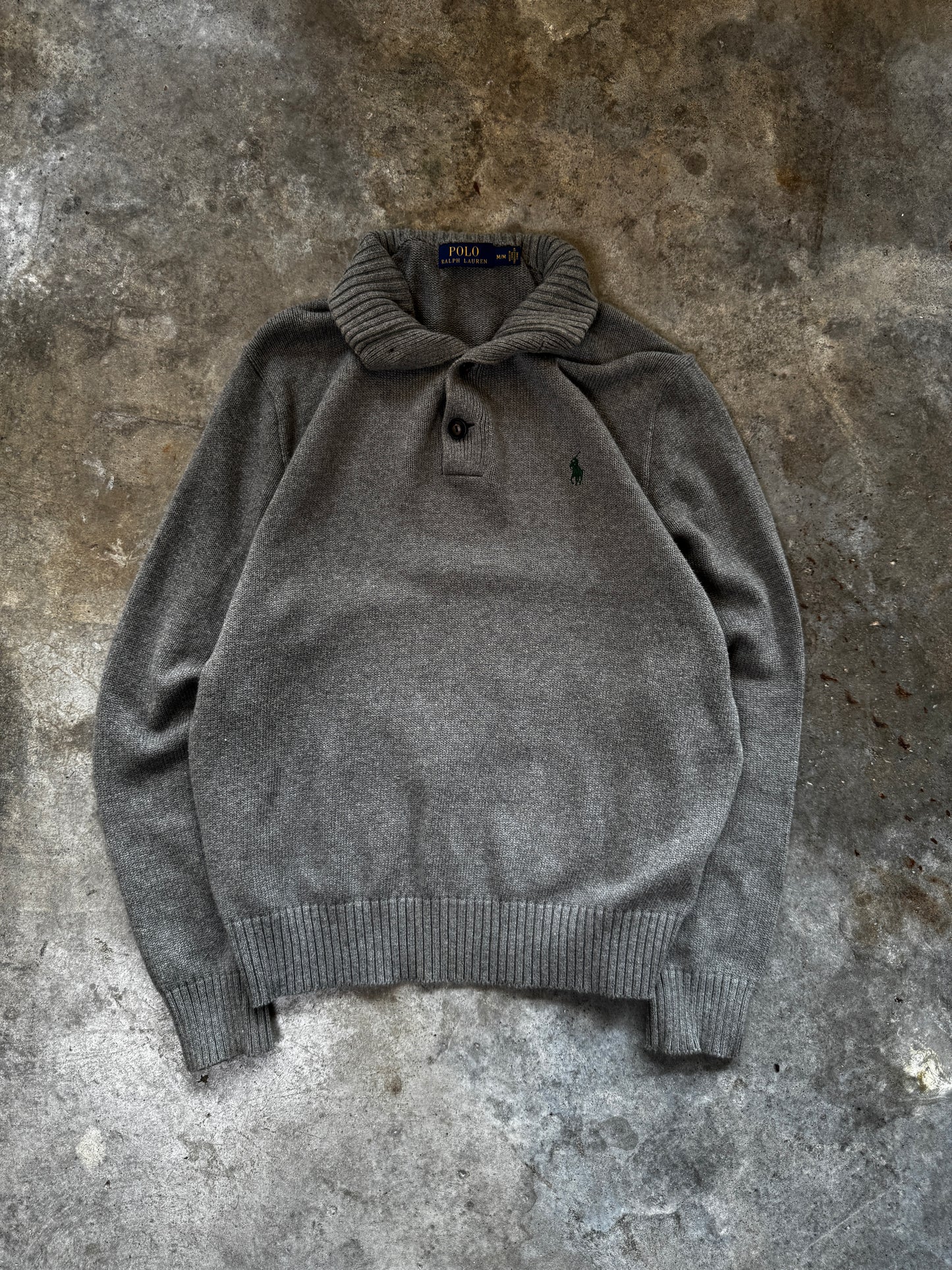 (M) Vintage Polo Knit Pullover