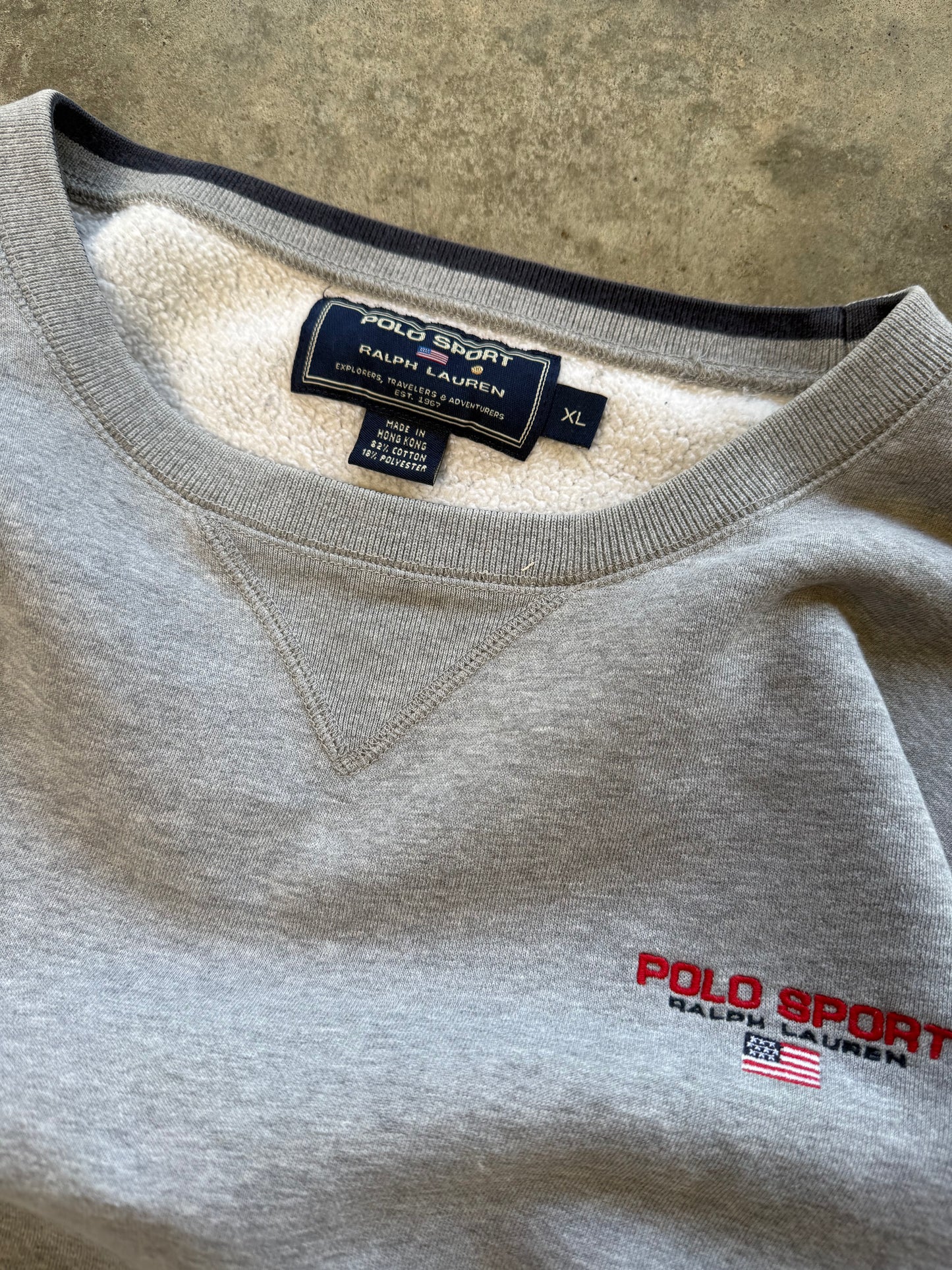 (XL) Vintage Polo Sweatshirt