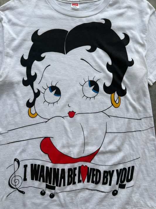 (L) 1986 Vintage Betty Boop 'I Wanna be Loved' Tee