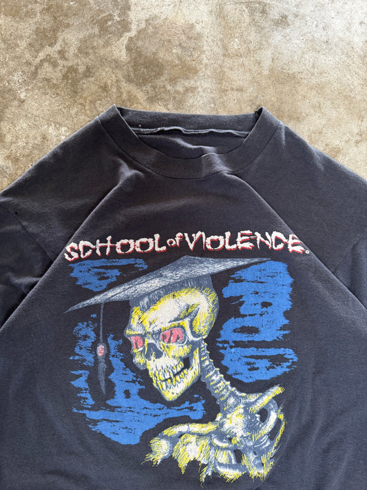 (L) Vintage School of Violence Band Tee
