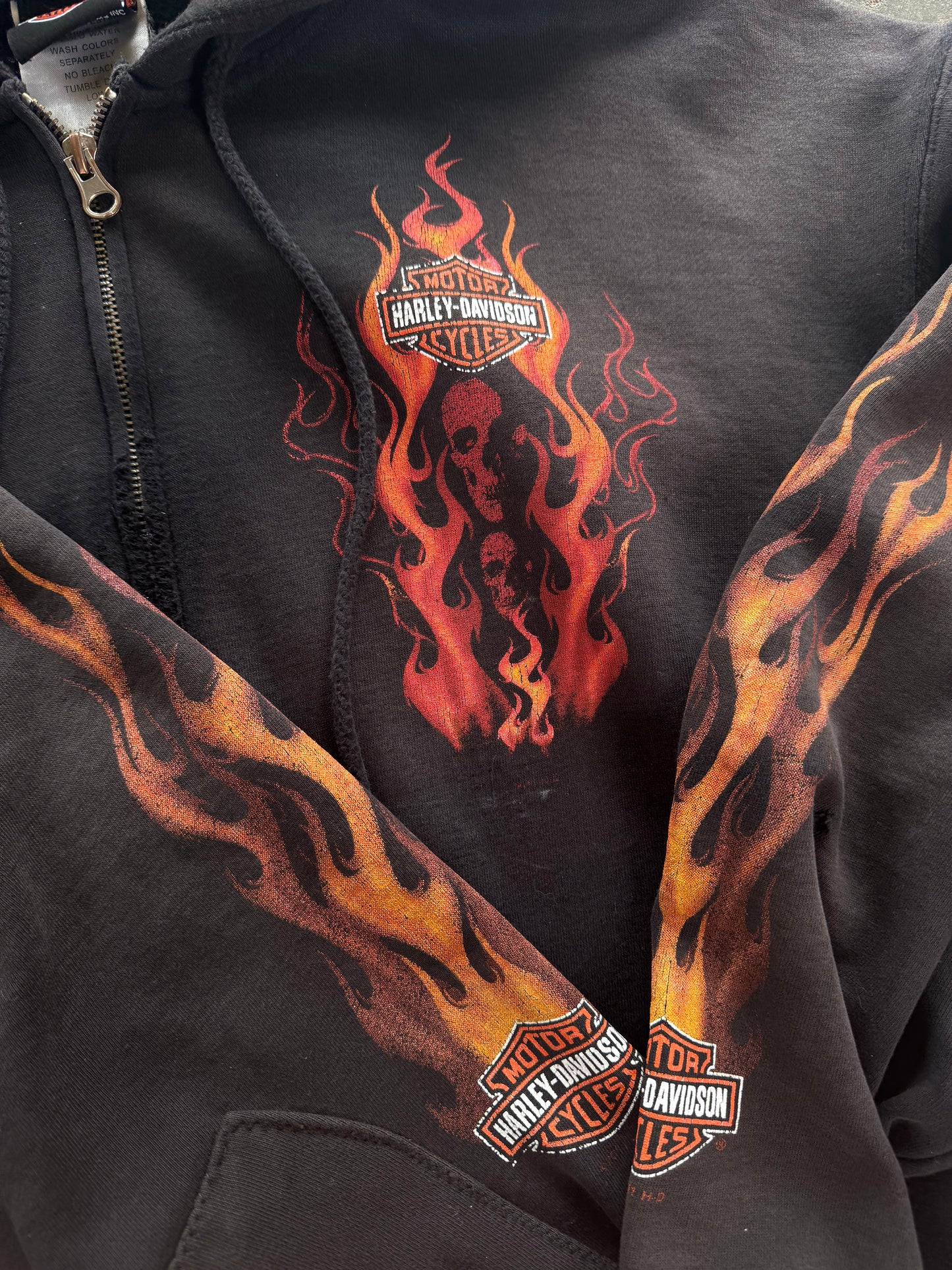 (L) 00s Harley Davidson Repaired Jacket