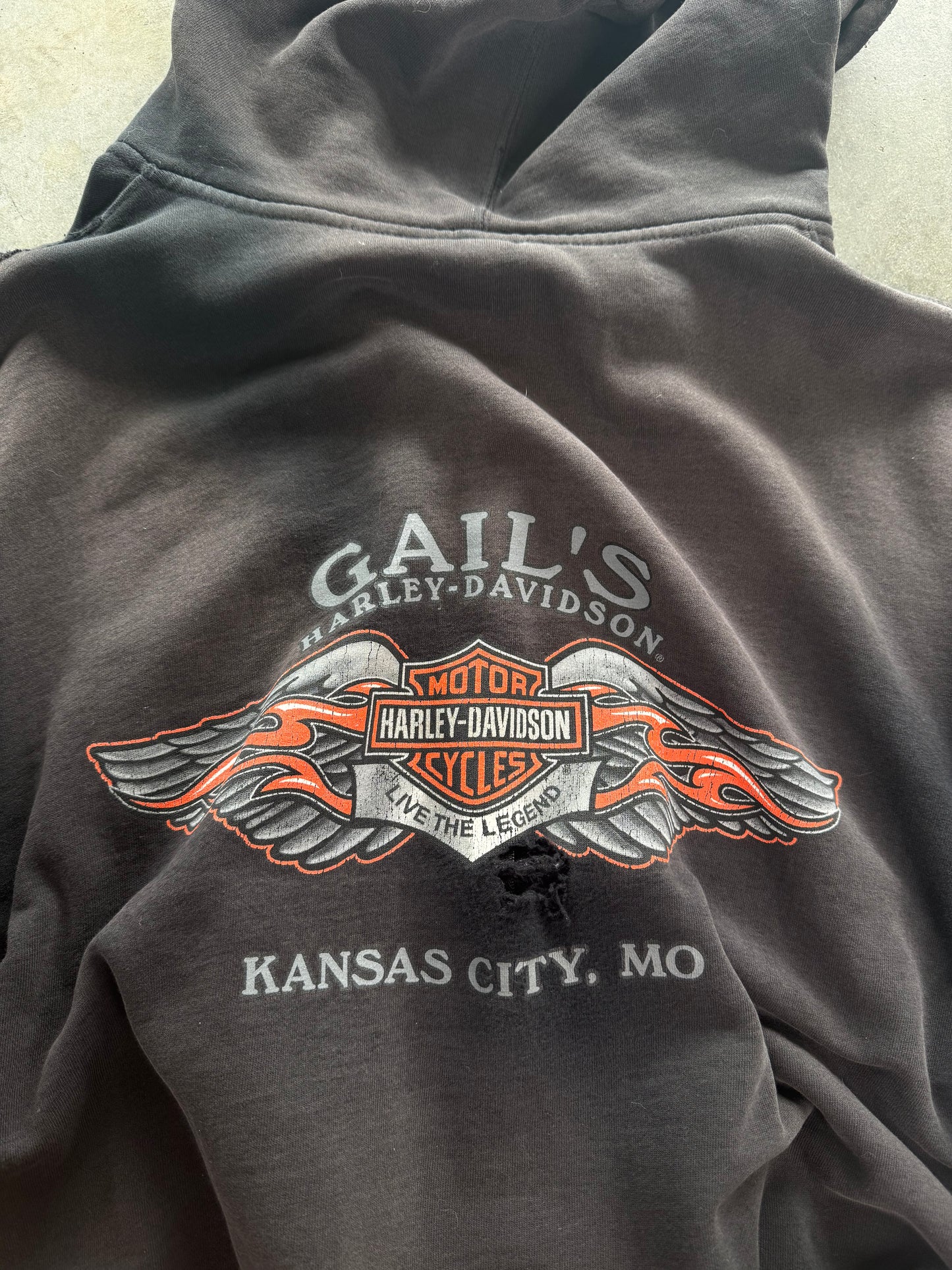 (L) 00s Harley Davidson Repaired Jacket