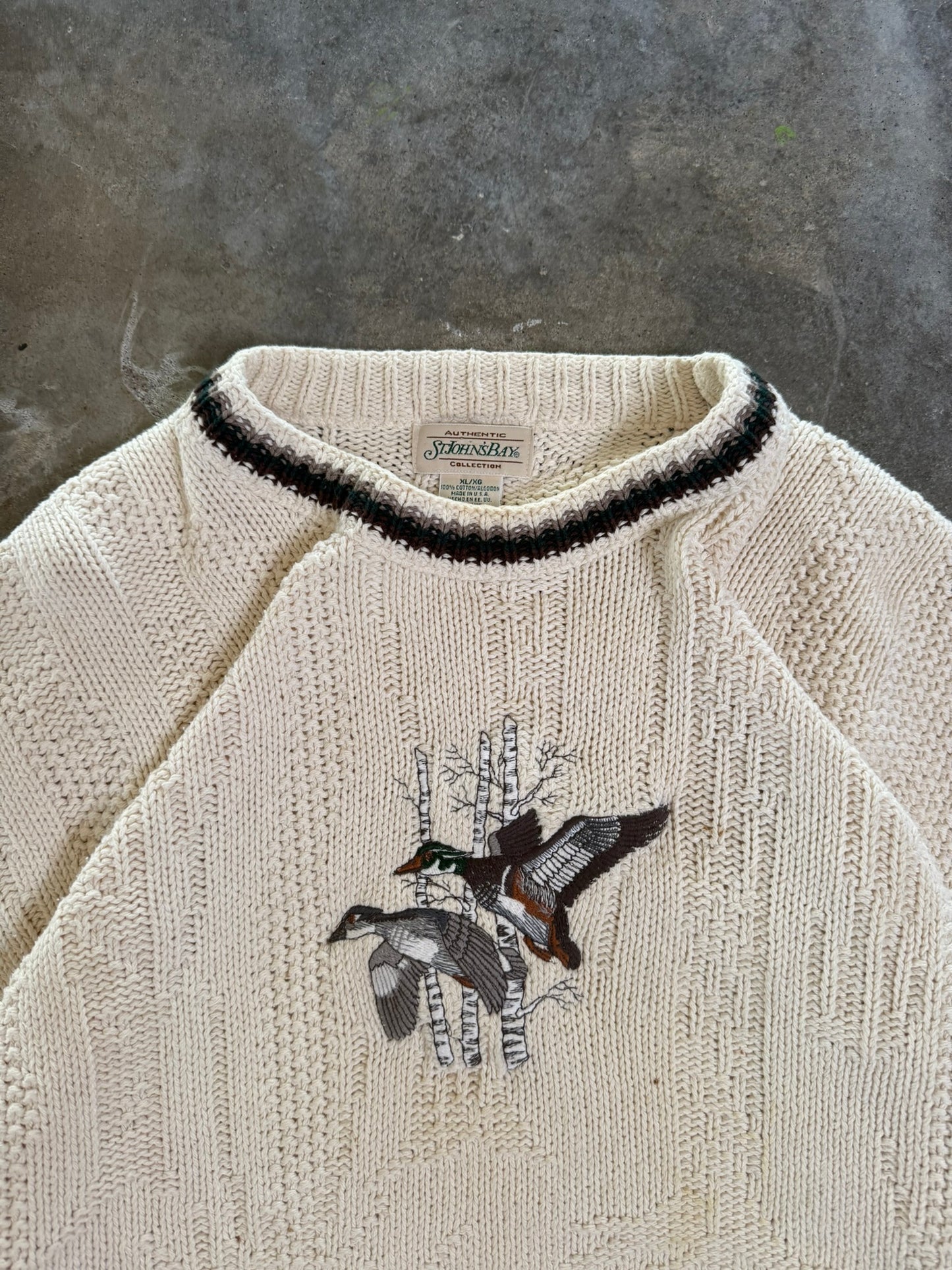 (XL) Vintage Duck Knit Sweater