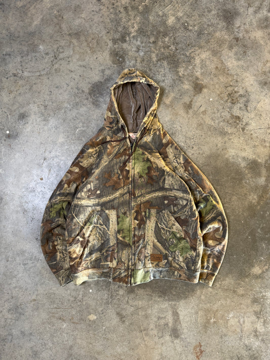 (XL) 00s Camo Hooded Jacket