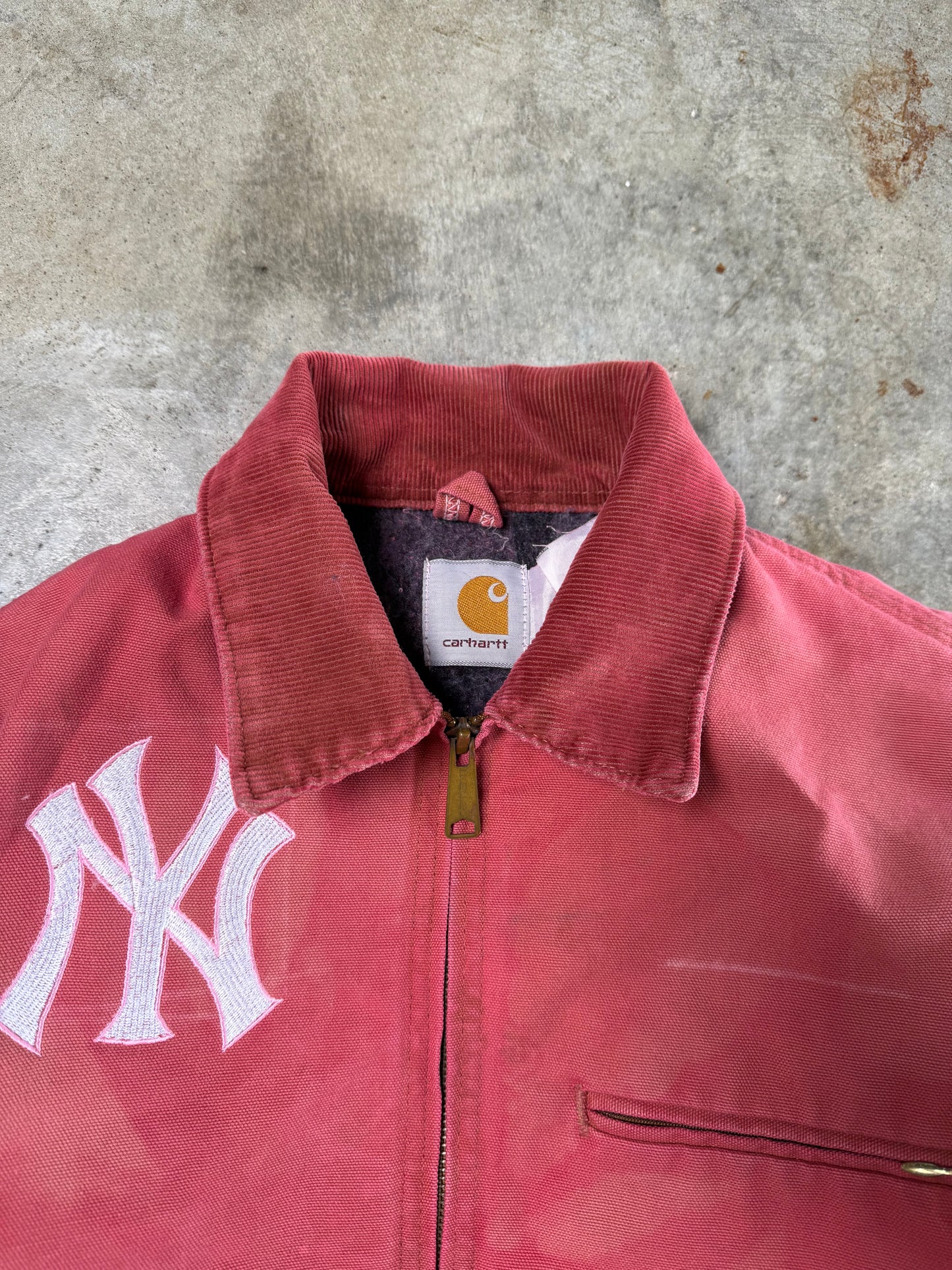 (L) Vintage NY Pink Carhartt Detroit Jacket