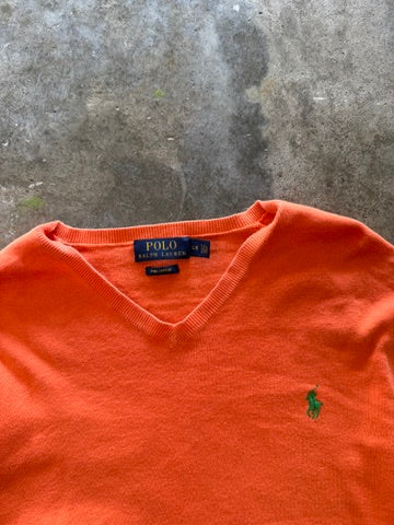 (L) 00s Polo V-Neck Sweater