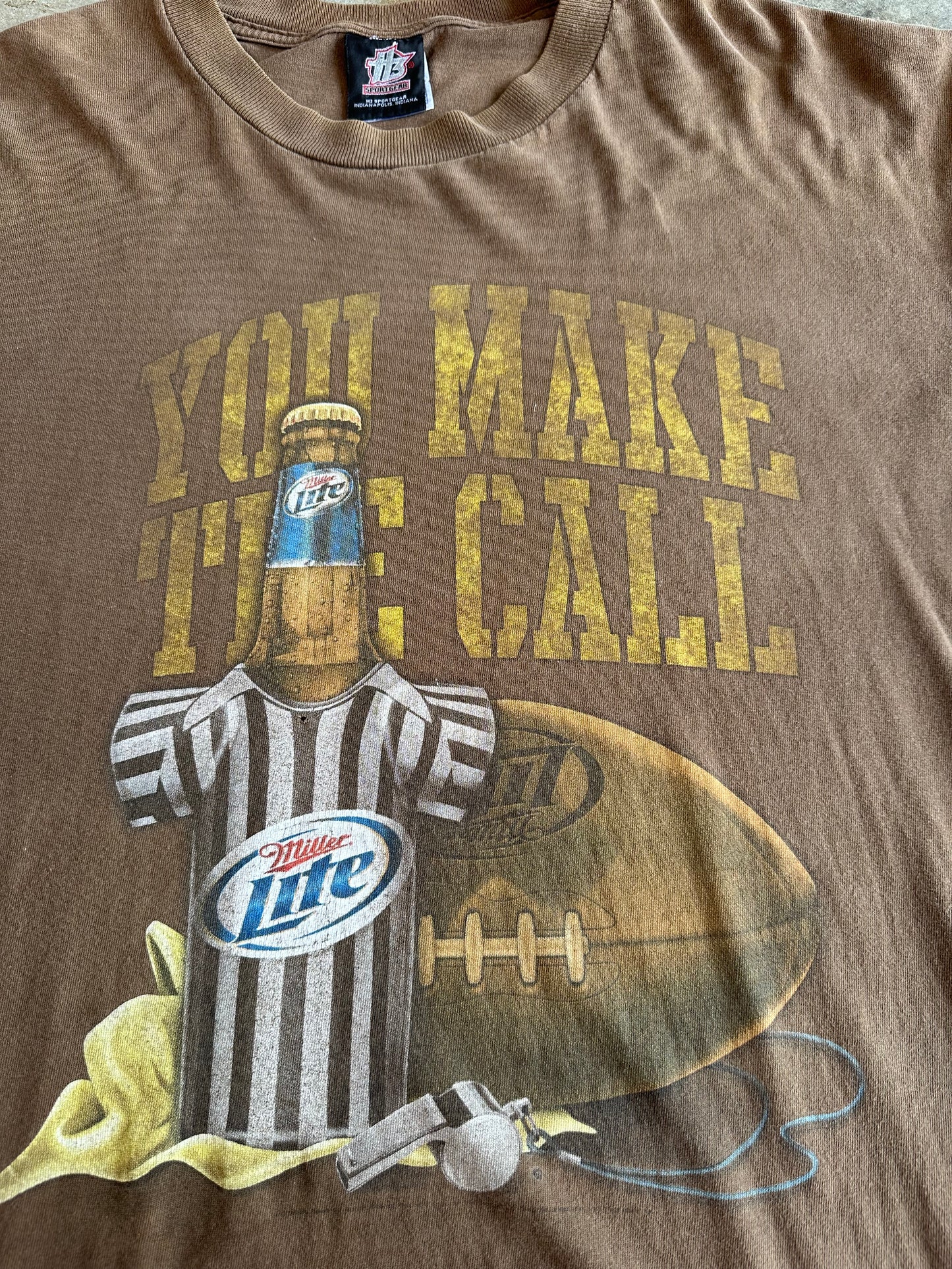 (XL) 00s Miller Lite 'Football' Tee