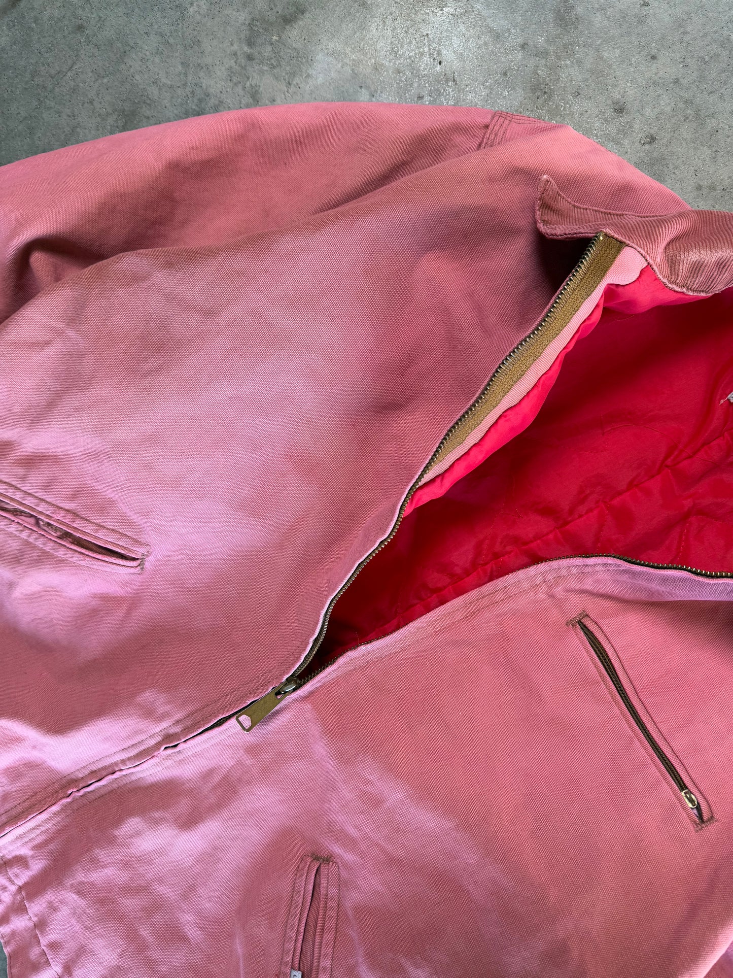 (L) Vintage Pink Carhartt Detroit Jacket