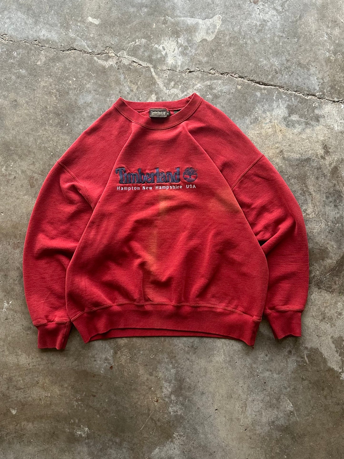 (XL) Vintage Timberland Faded Sweatshirt