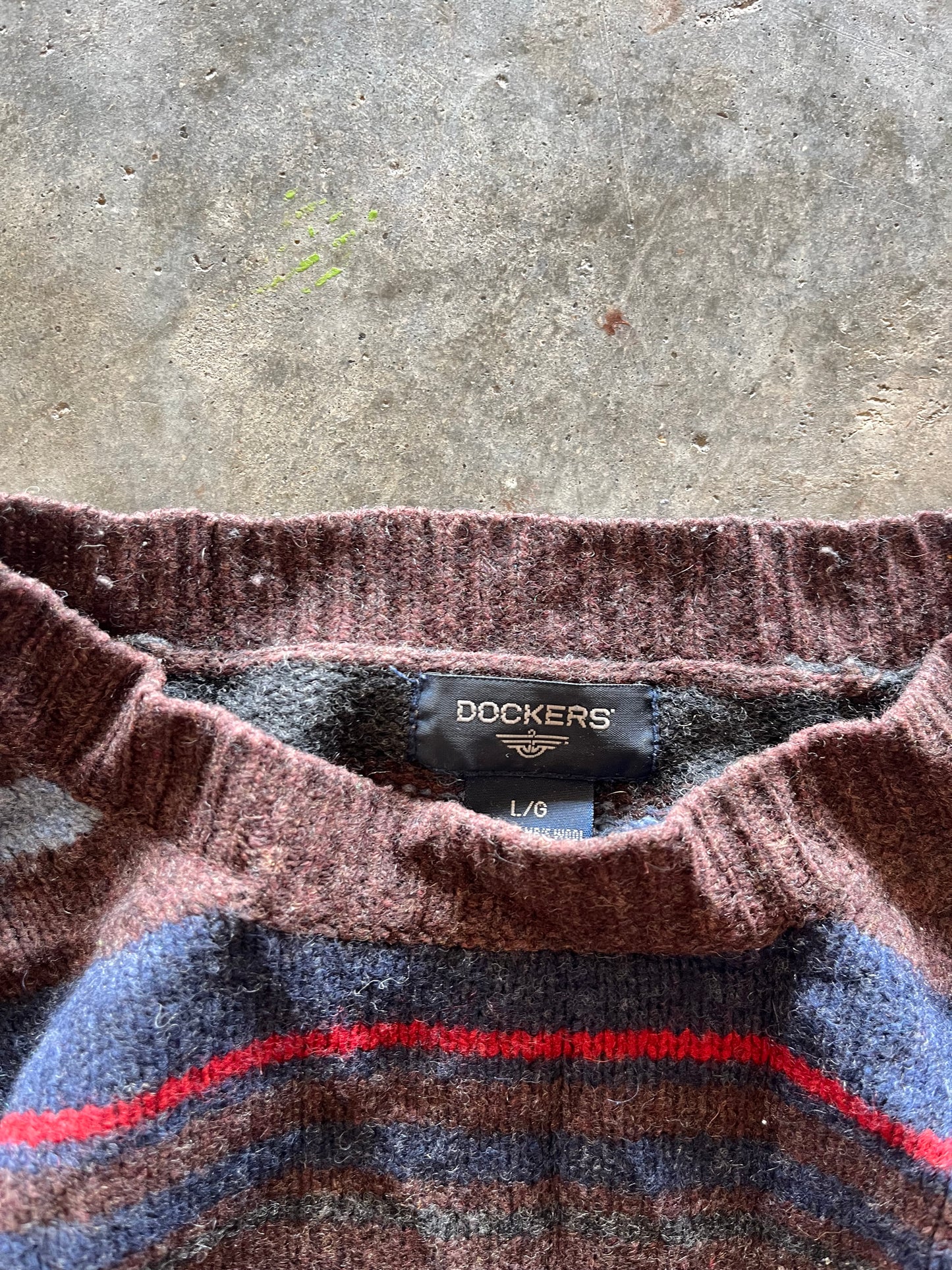 (L) Vintage Dockers Striped Sweater