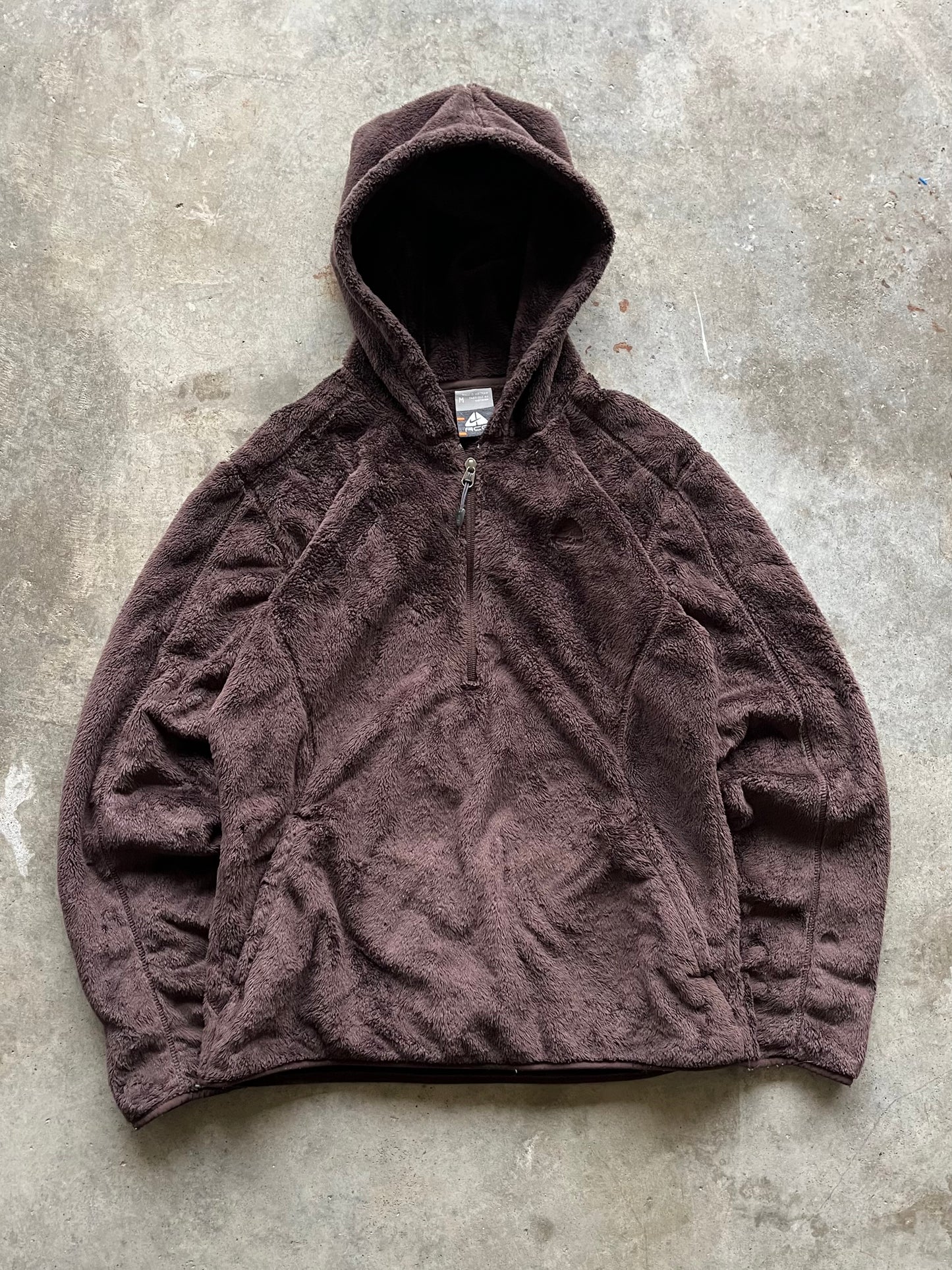 (M) 00s Nike ACG Fleece Hooded Jacket Brown