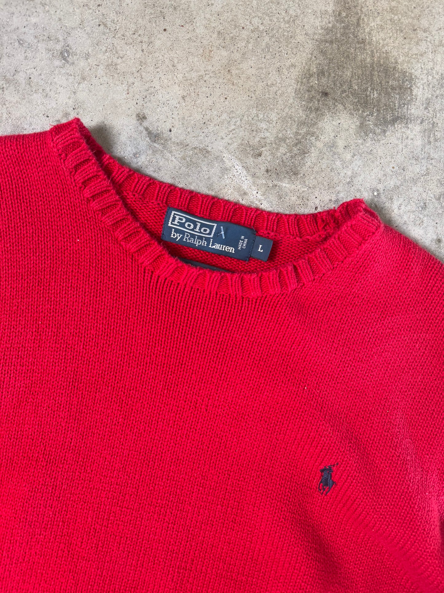 (L) Vintage Polo Sweater