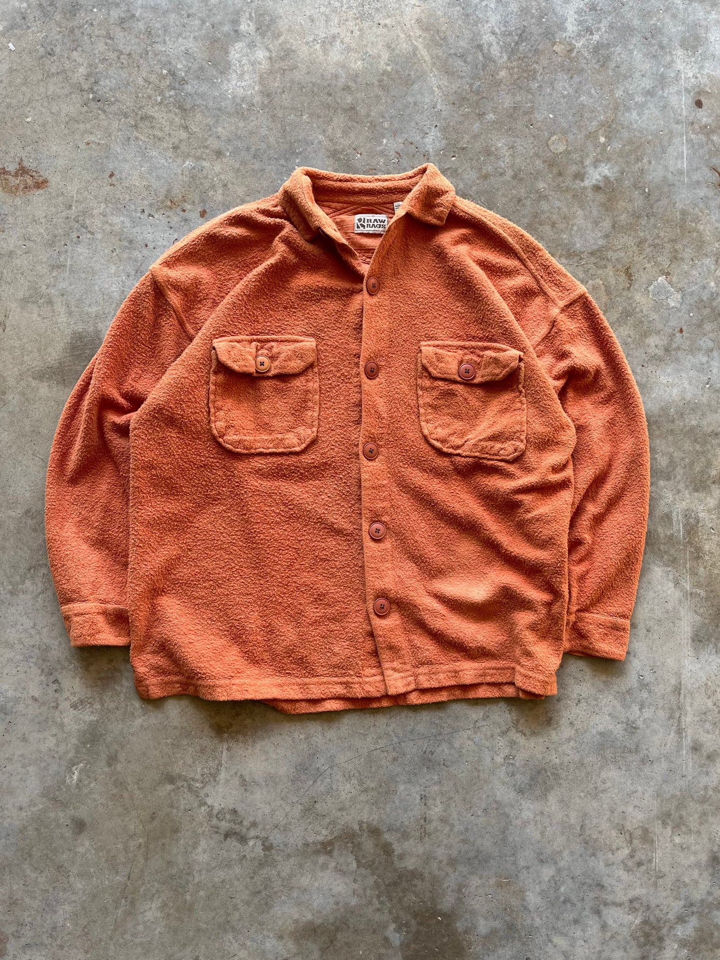 (M) RawRags Orange Button Up