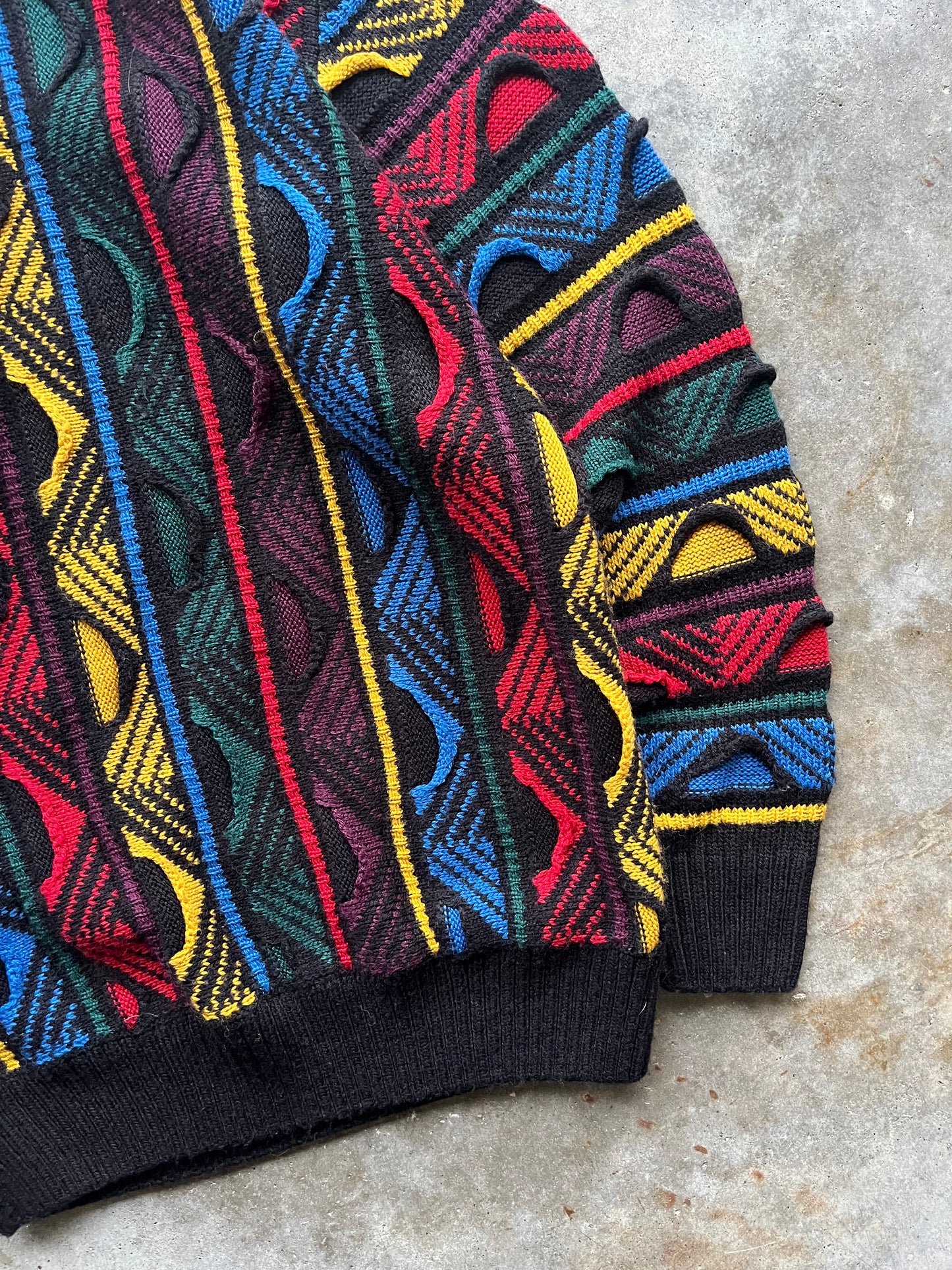 (S/M) Coogi-Like Striped Sweater