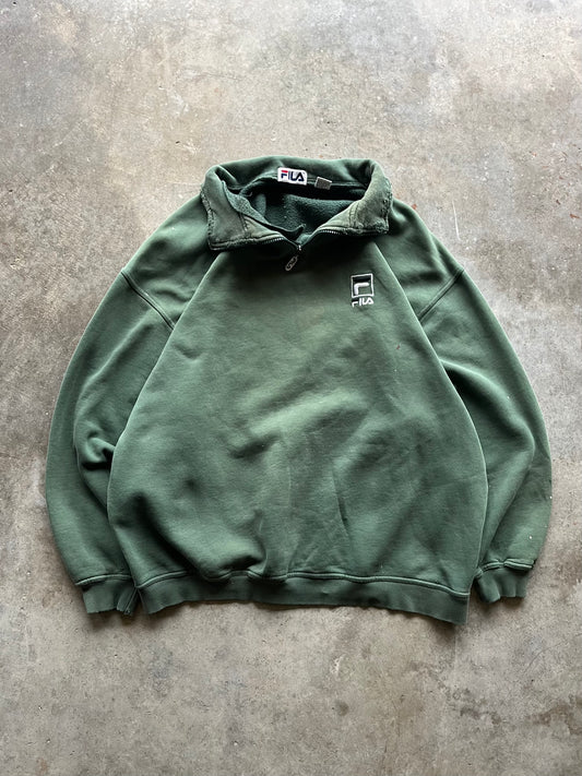 (XXL) Green Fila Quarter Zip