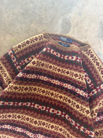 (L) Vintage Polo Wool Sweater