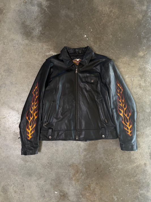 (XL) Vintage Harley Leather Jacket