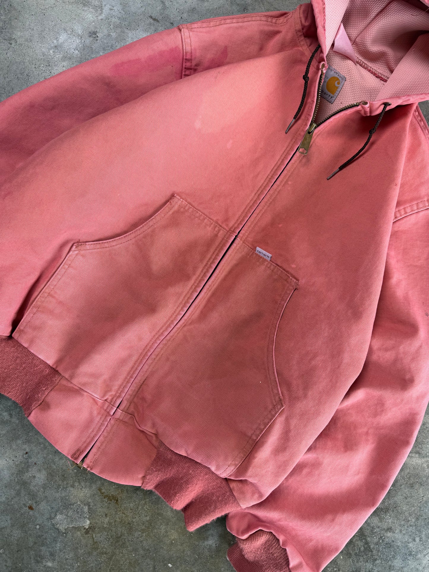 (M) Vintage Pink Carhartt Hooded Jacket