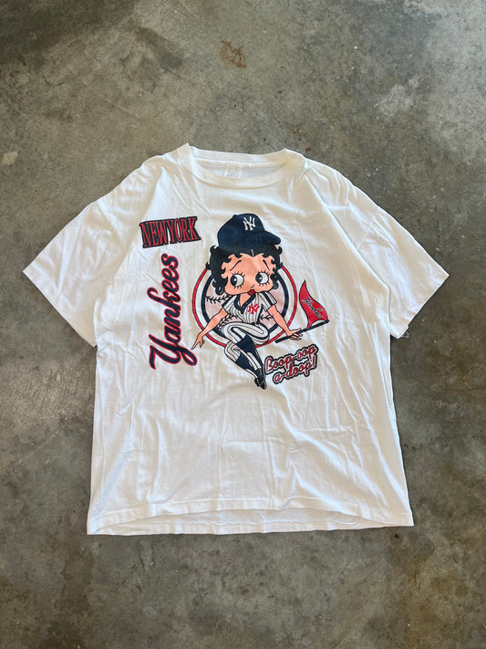 (L) Vintage Betty Boop Yankees Tee