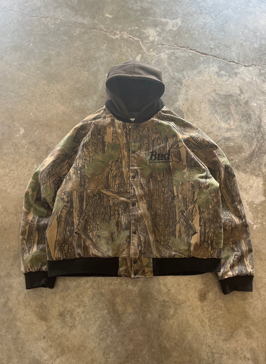 (XXL) Vintage Budweiser Camo Jacket