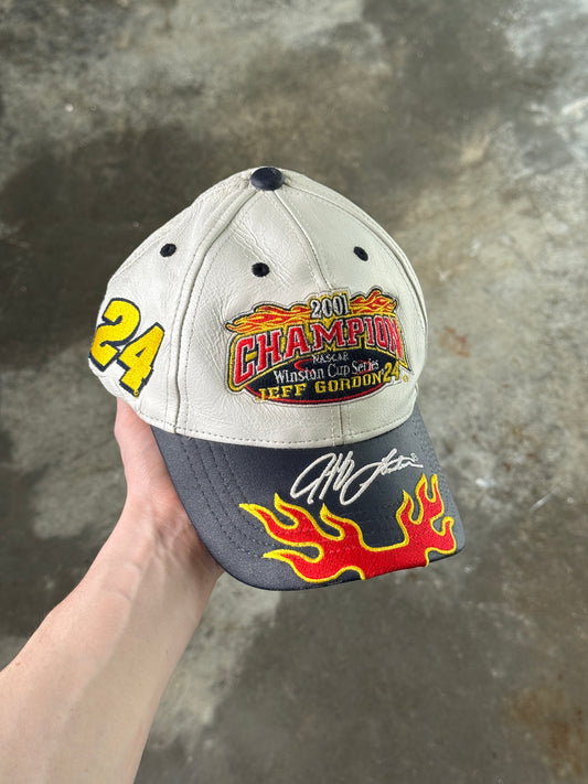 (OS) Jeff Gordan Winston Cup Leather Hat