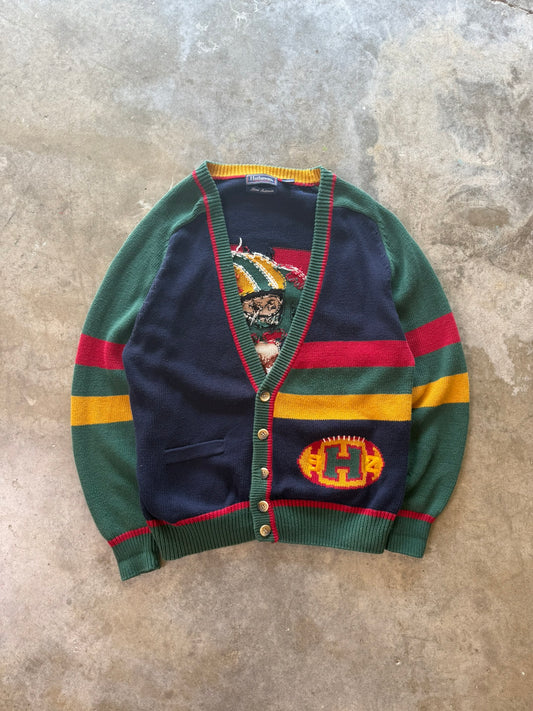 (L) Vintage Football Knit Cardigan